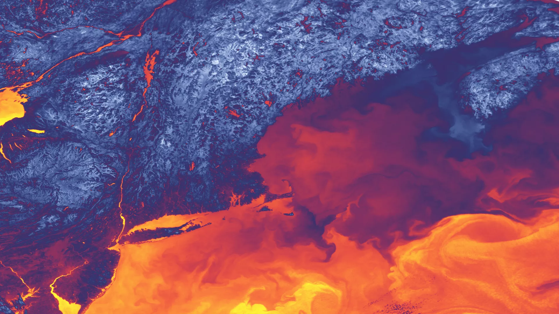 Thermal Satellite Imagery Shows Variations in the Northeast U.S. NESDIS